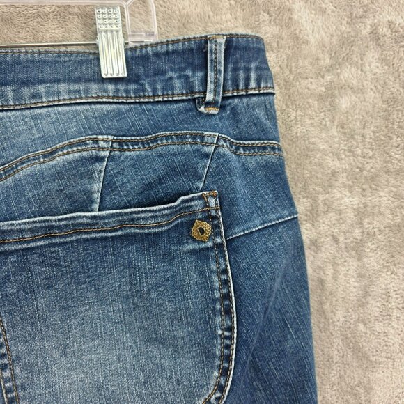 Democracy Absolution Mid Rise Jeans 20W Distress Detail Ankle Skimmer Plus Size - Picture 11 of 14
